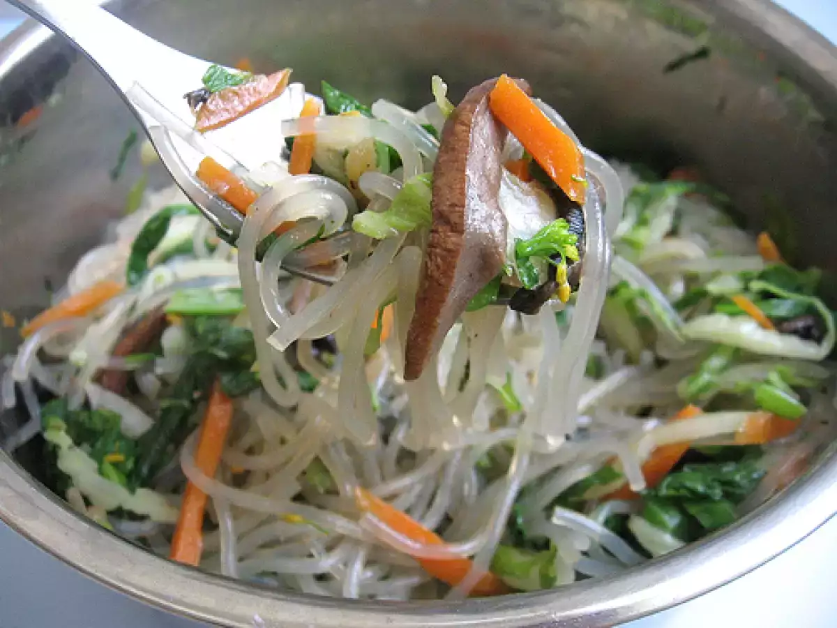 Recipe Japchae - korean sweet potato starch noodles salad/stir-fry