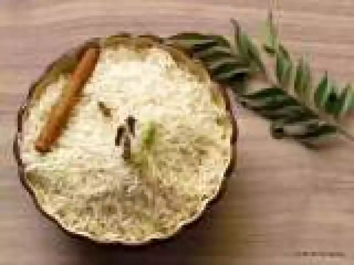Fragrant Coconut-Saffron Rice Pilaf With Minty Chicken Balls