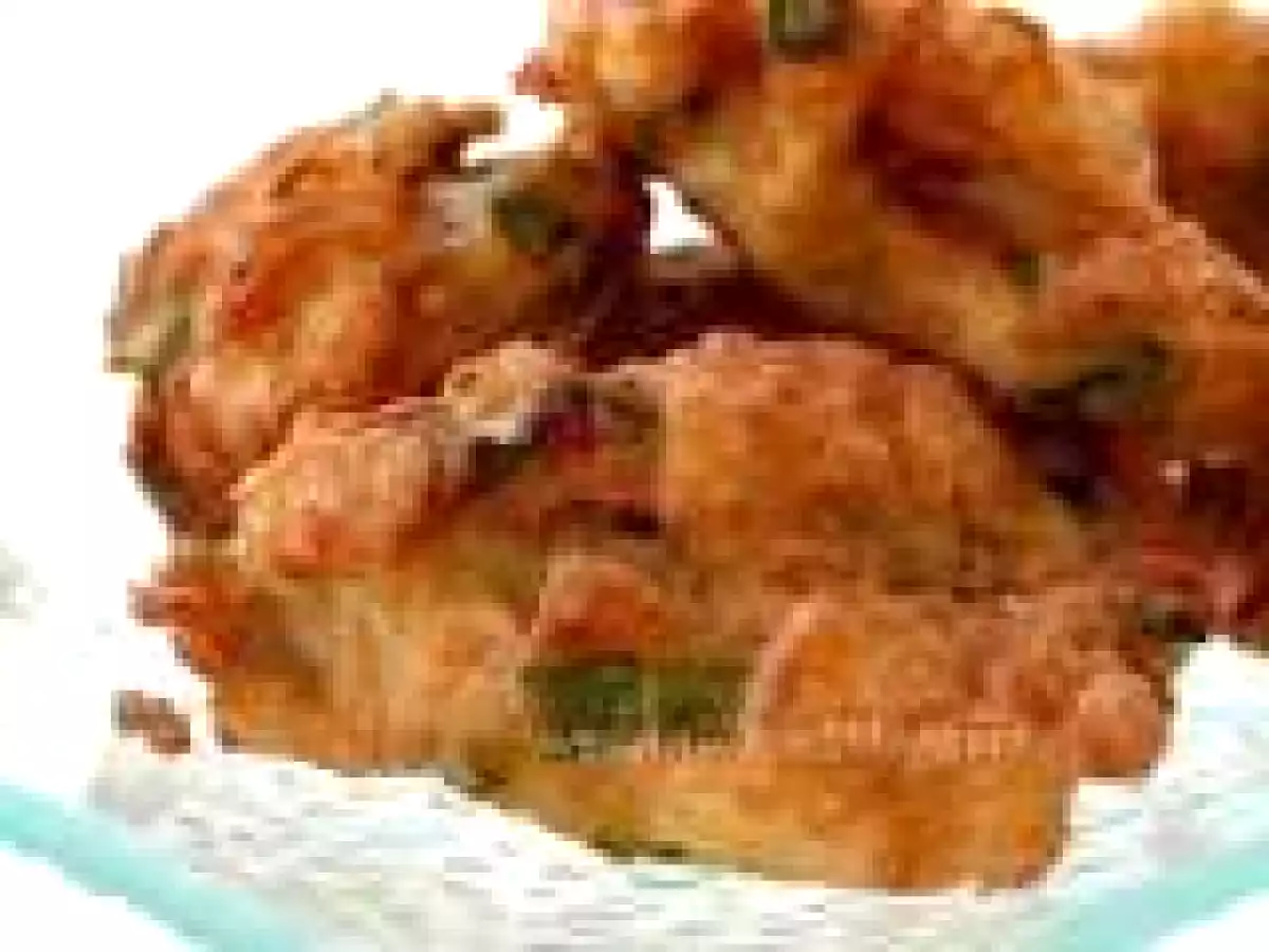 Chinese Chives and Dried Krill Fritters - Seafood Week #1