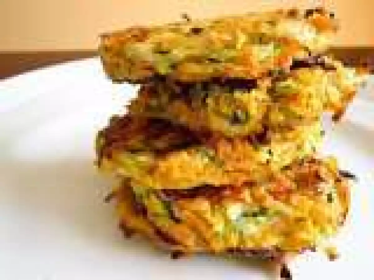 Zucchini and Yam Fritters