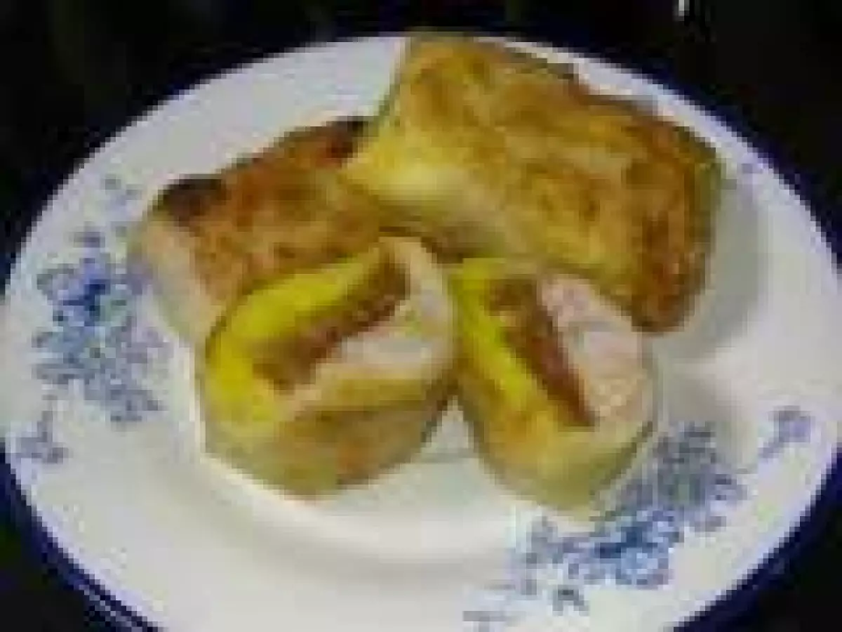 Methods To Fry Chinese Glutinous Rice Cake (??) - Wrapped In Spring Roll Skin
