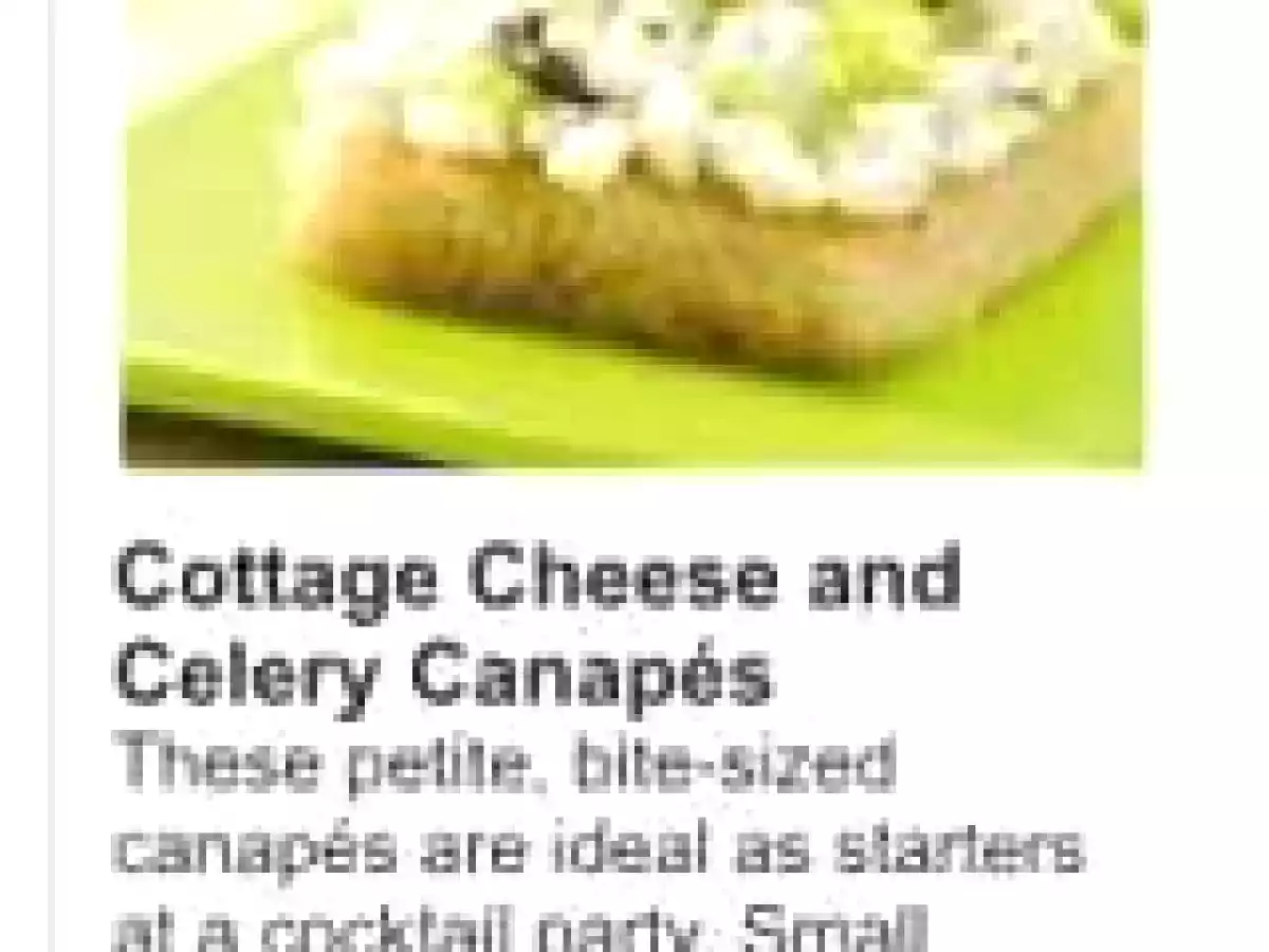 Cottage Cheese (Paneer) and Celery Canapes