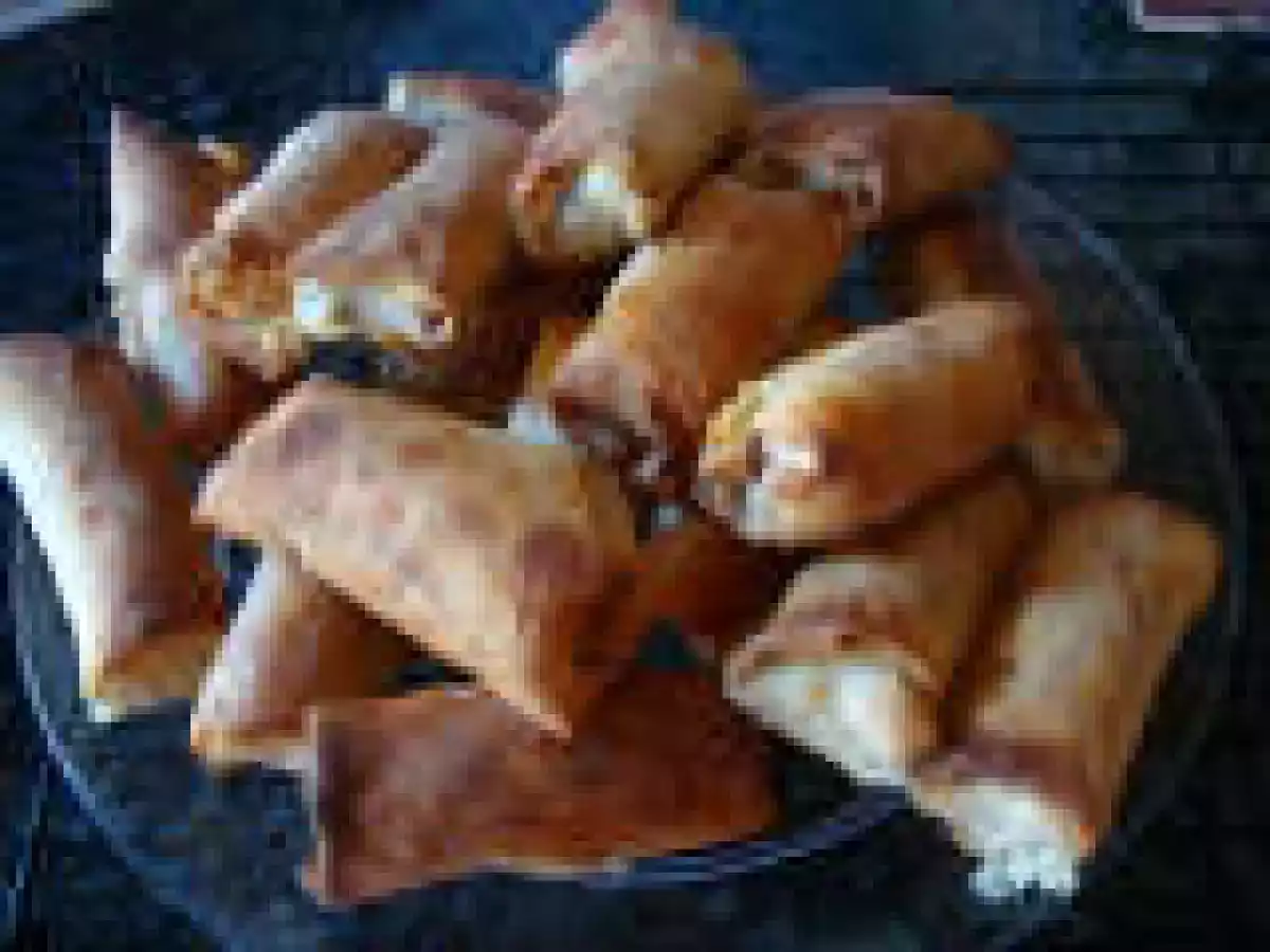 BAKED Salami and Mozzarella Egg Rolls