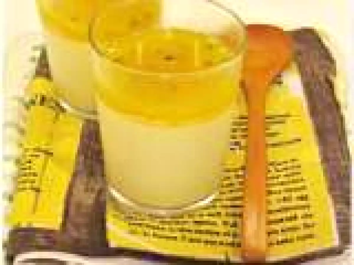 Vanilla Panna Cotta with Passion Fruit Jelly