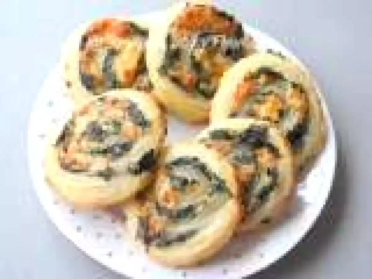 Spinach and Cheese Puff Pastry Pinwheels for Team India
