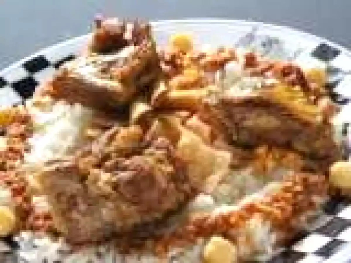Rice and meat Fattah (Egyptian)