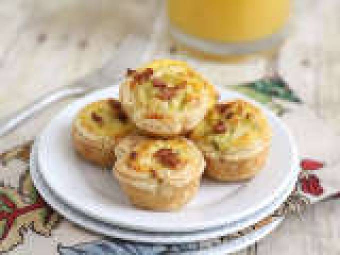 Bacon, Leek and Cheddar Mini Quiches