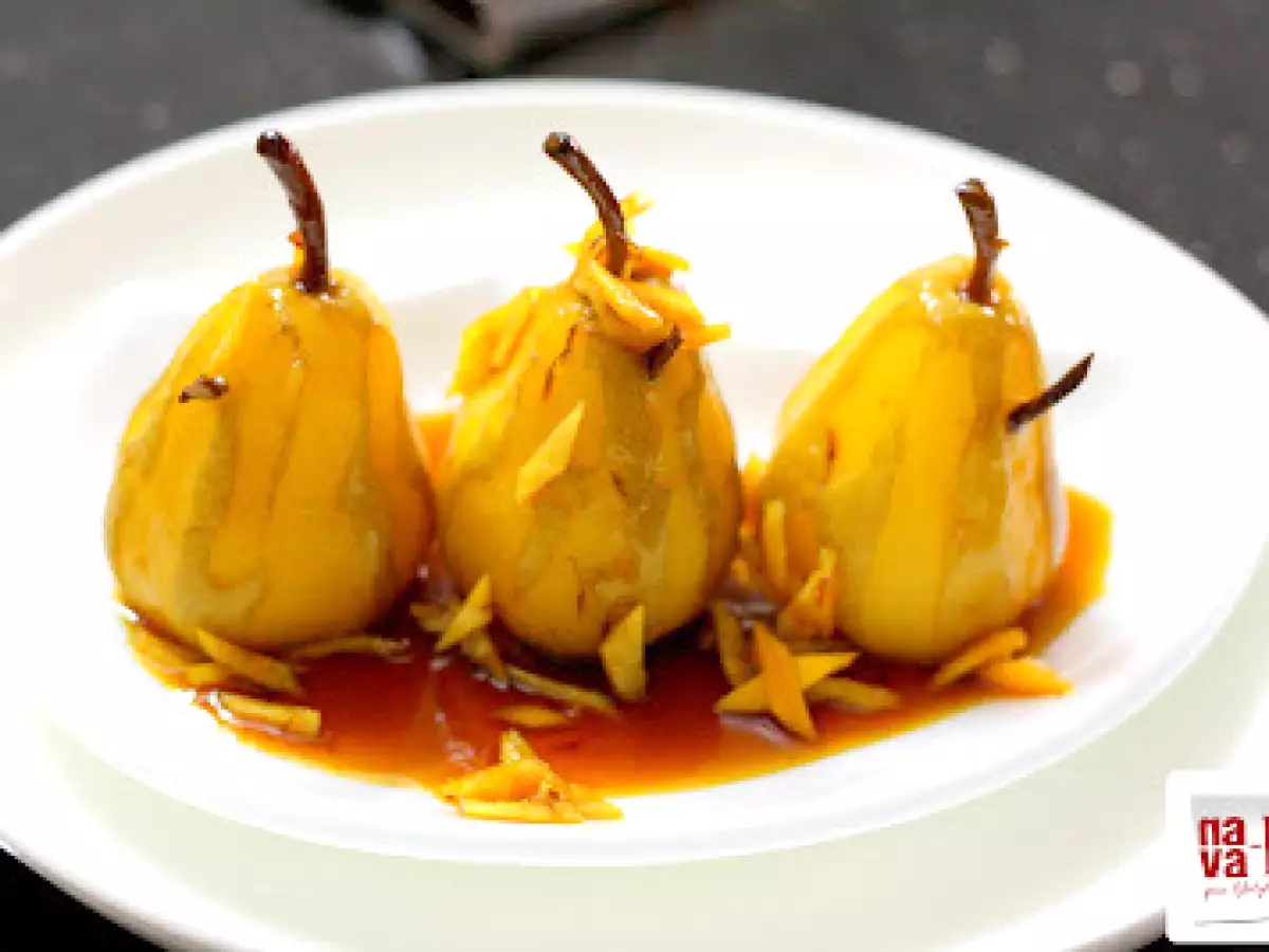 Recipe Saffron & cinnamon poached pears