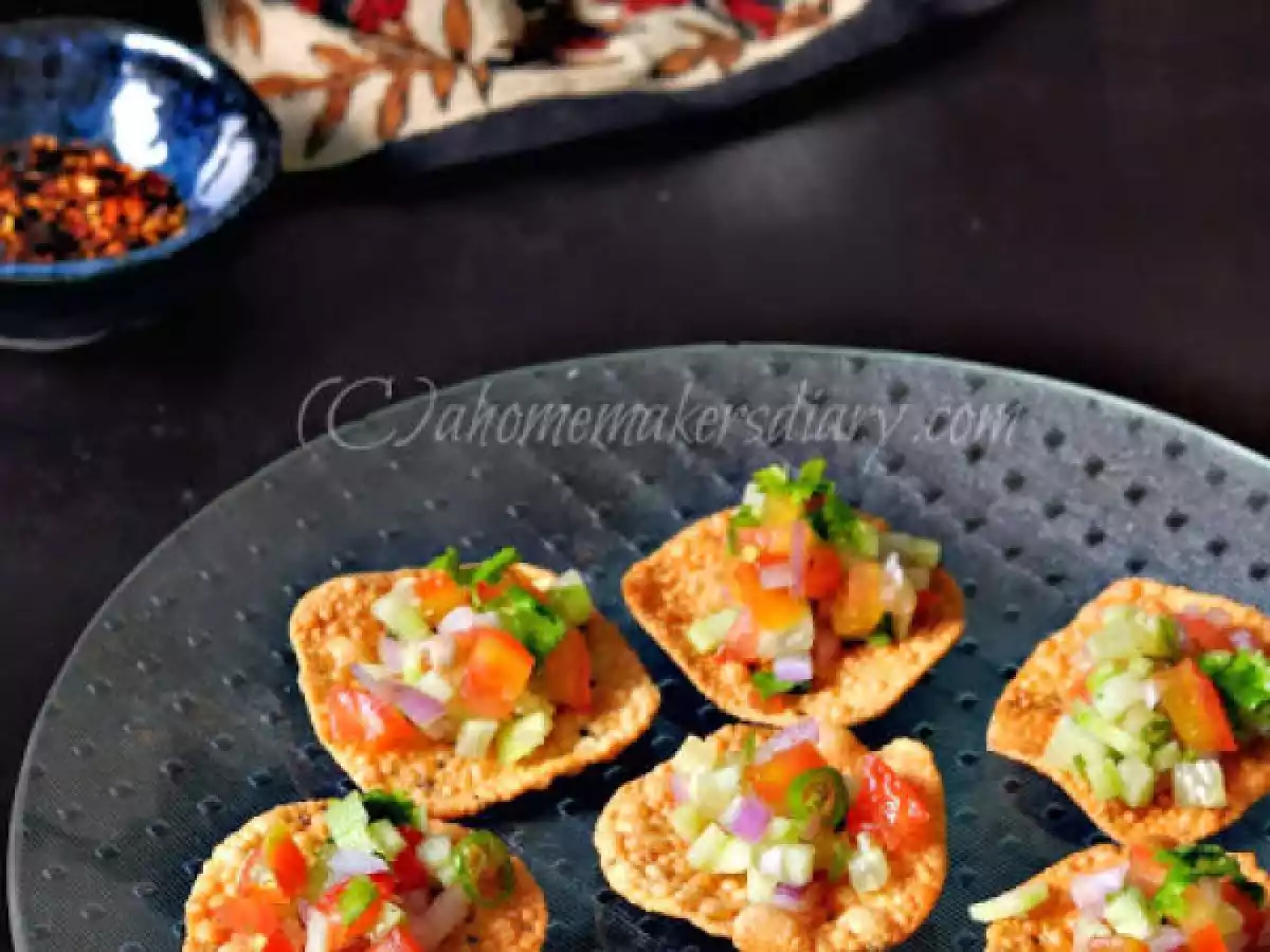 Masala Papad: Healthy Mini Bite size Snacks