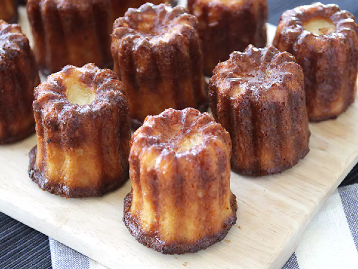 Recipe Homemade bordeaux canelé, little french petits fours with a rum flavor