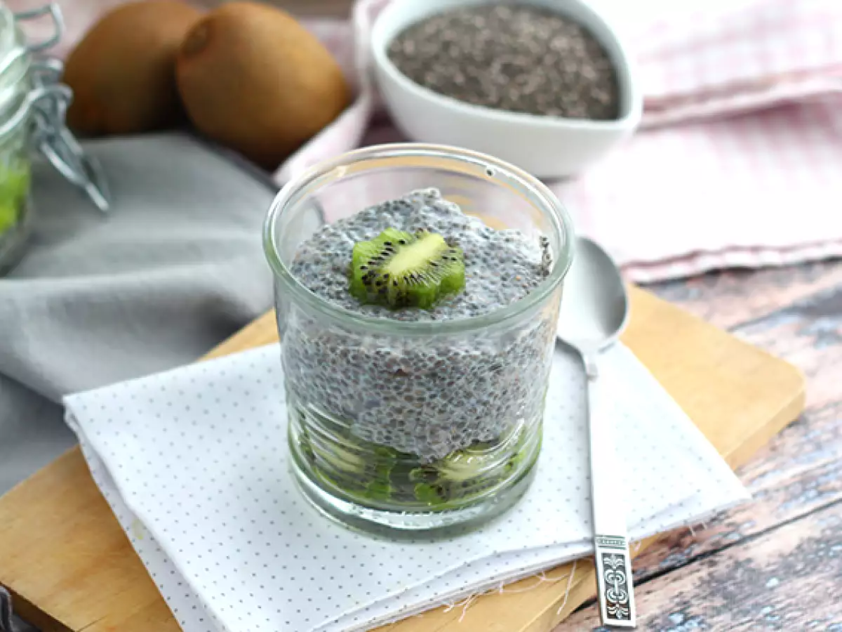 Recipe Chia seed pudding with kiwi