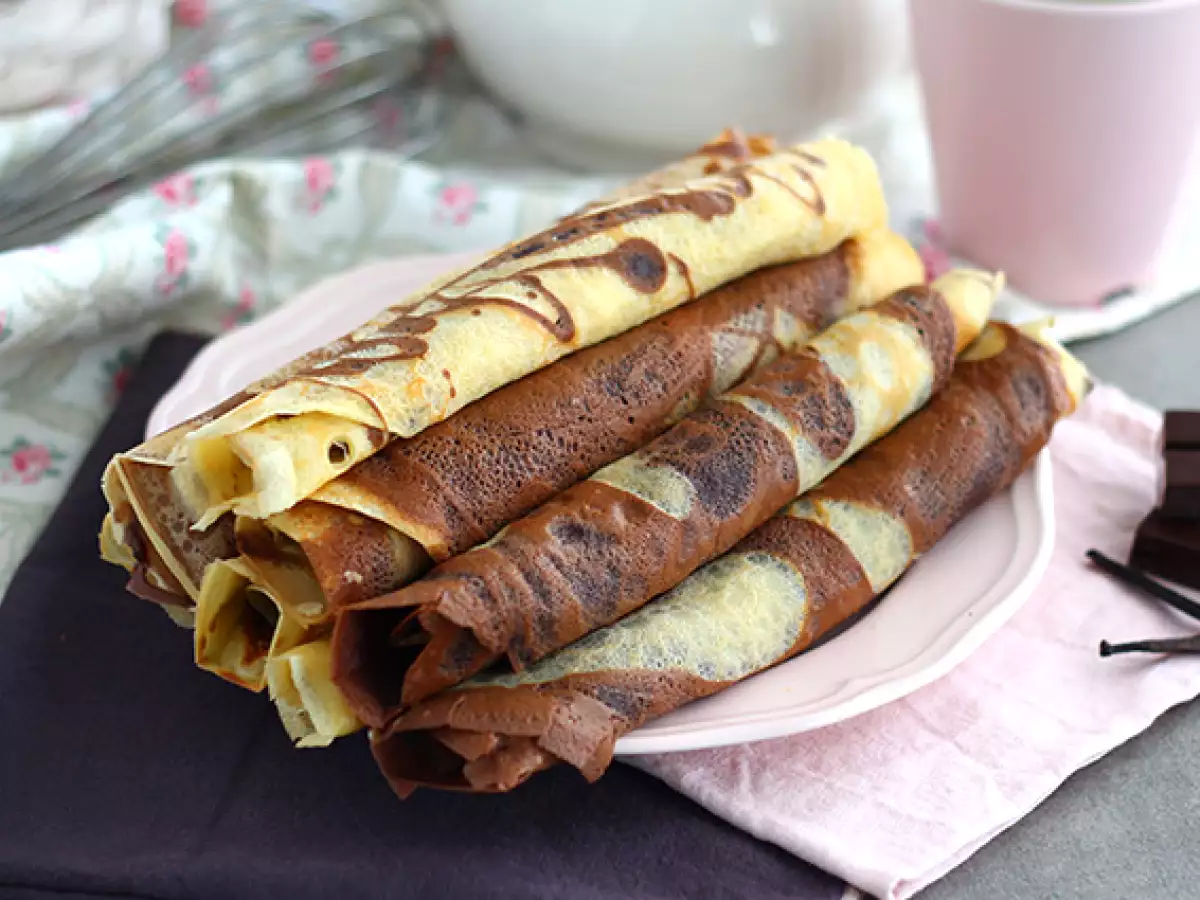 Recipe Marble chocolate and vanilla crepes
