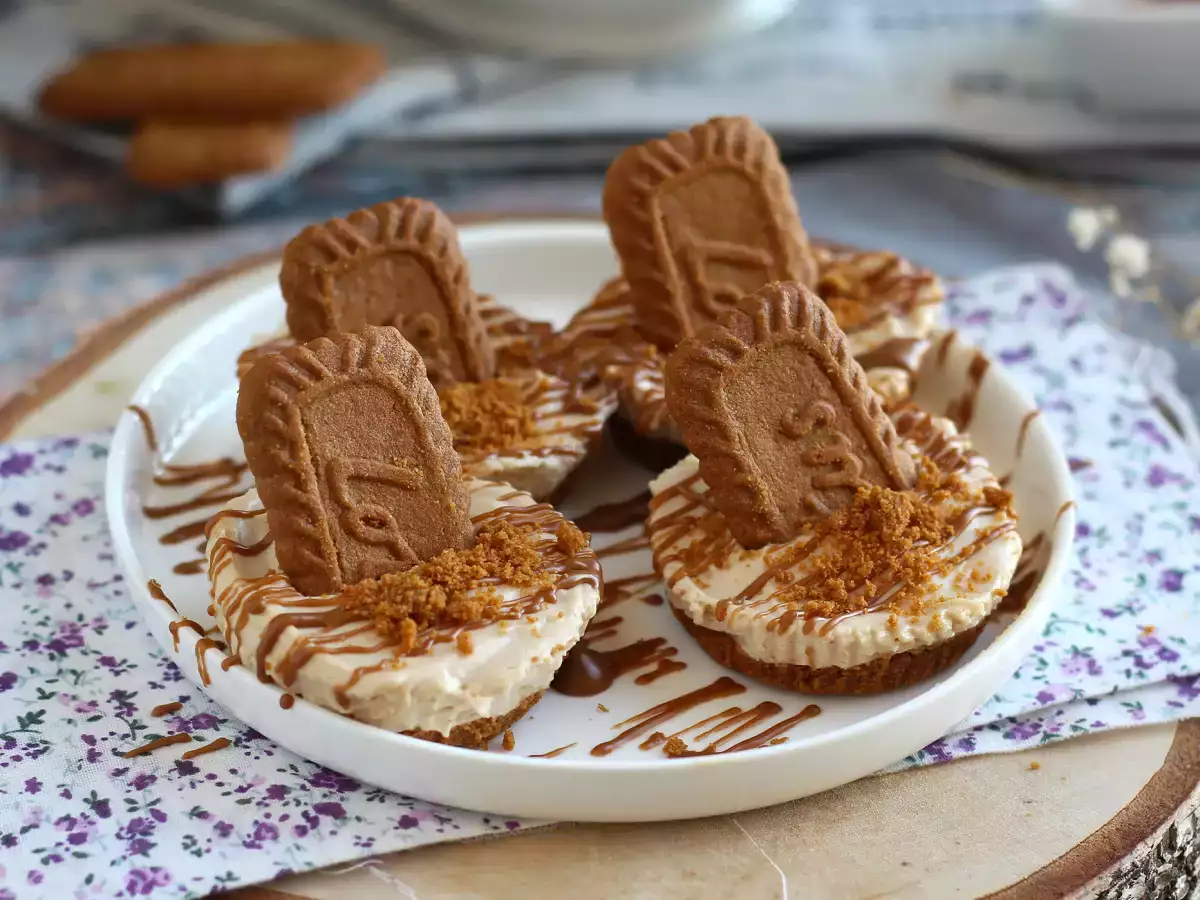 Recipe No-bake speculoos cheesecakes
