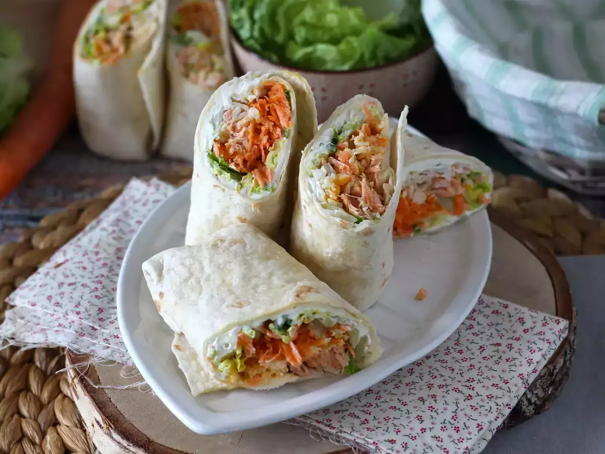 Recipe Salmon wraps, the perfect and practical sandwich to take everywhere