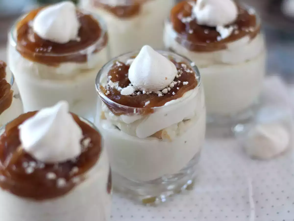 Recipe Mont blanc-style verrines with chestnut cream and meringue