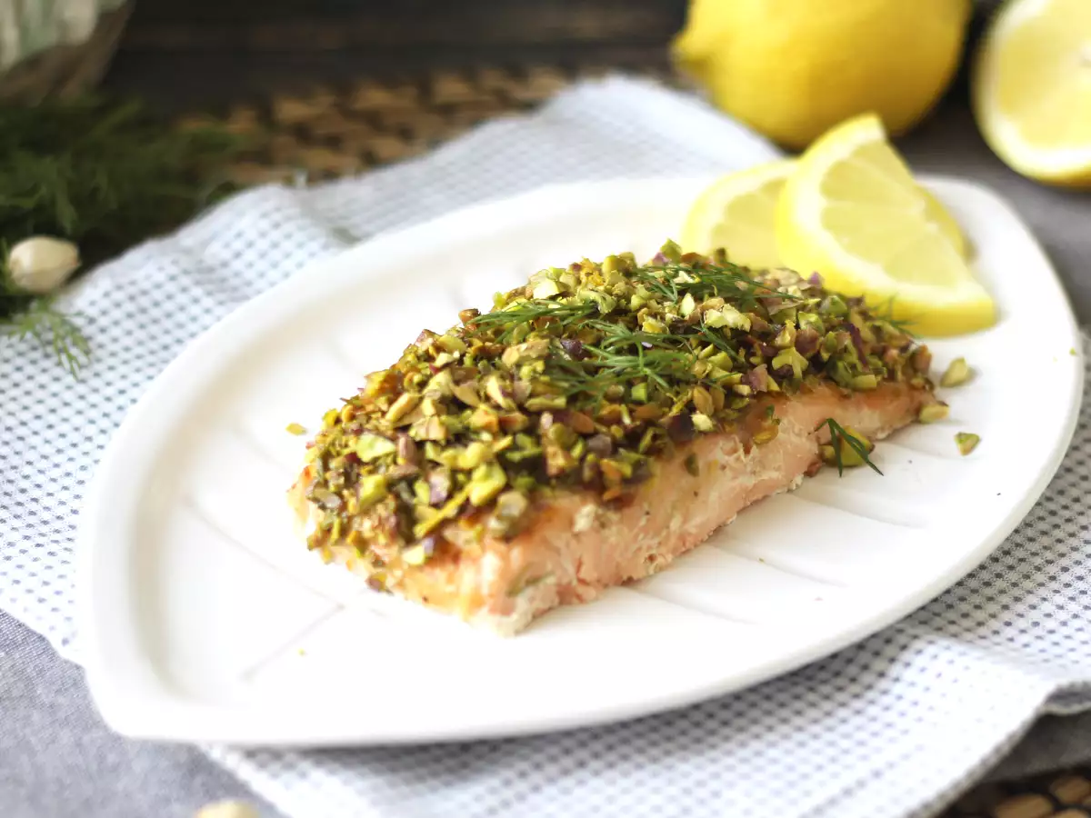 Recipe Salmon in pistachio crust