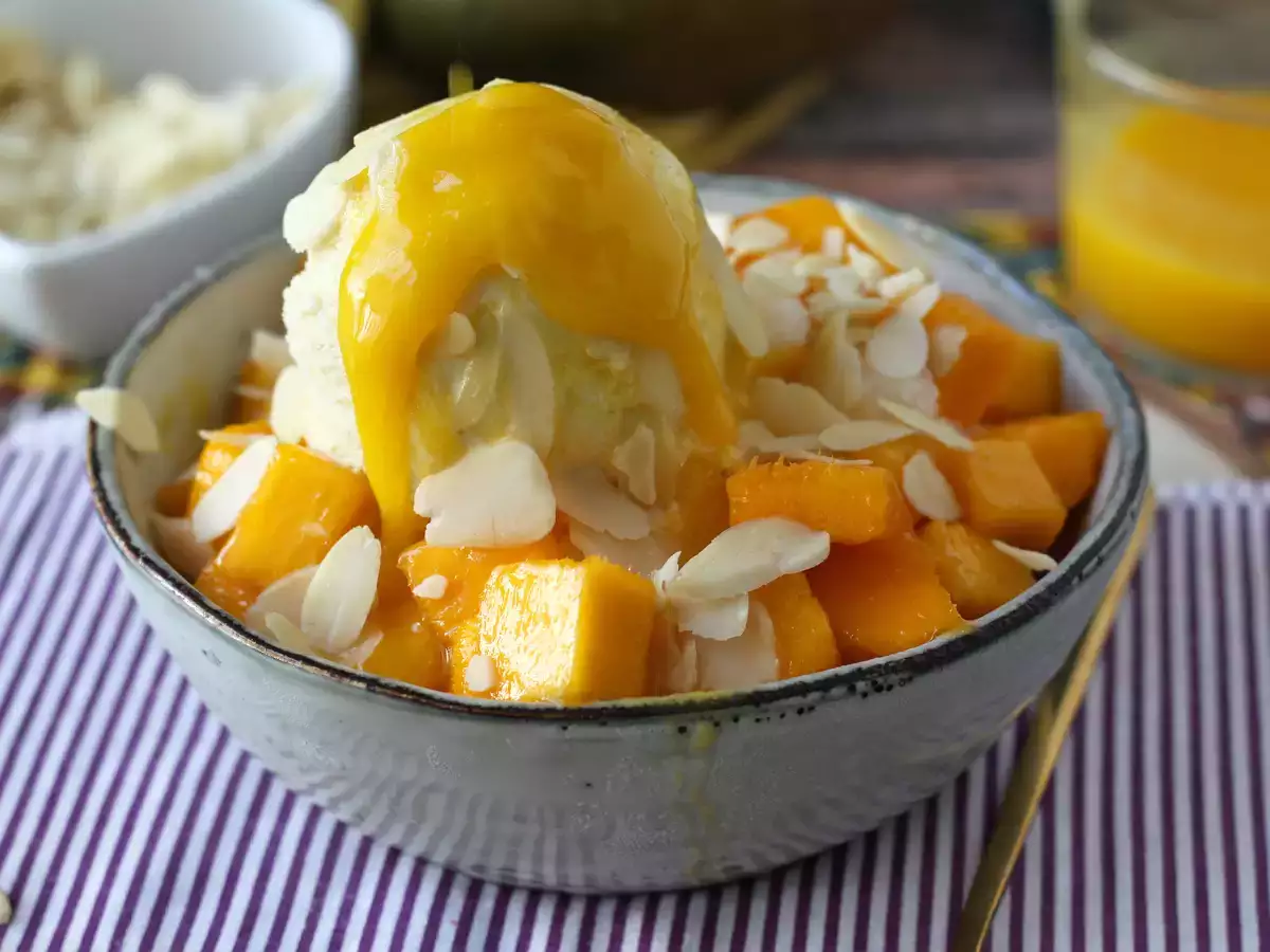 Recipe Mango bingsu, the delicious korean dessert with mango that triumphs worldwide