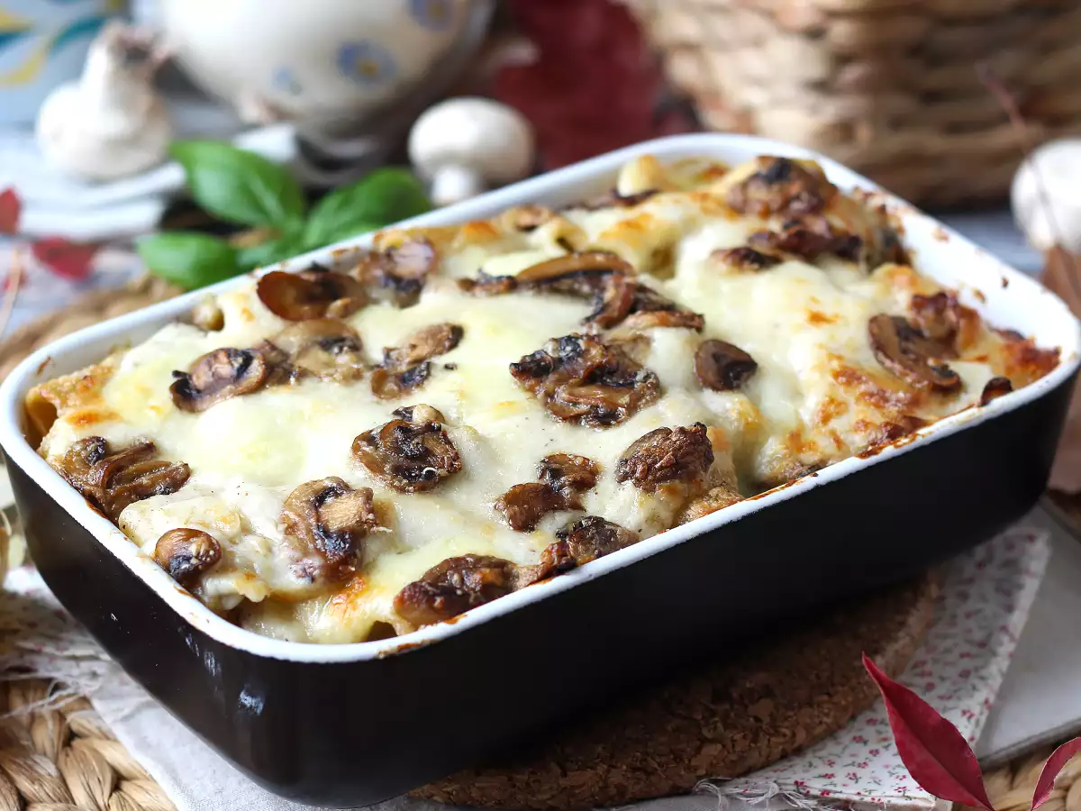 Recipe Baked mushroom pasta: the perfect creamy and stringy recipe for fall