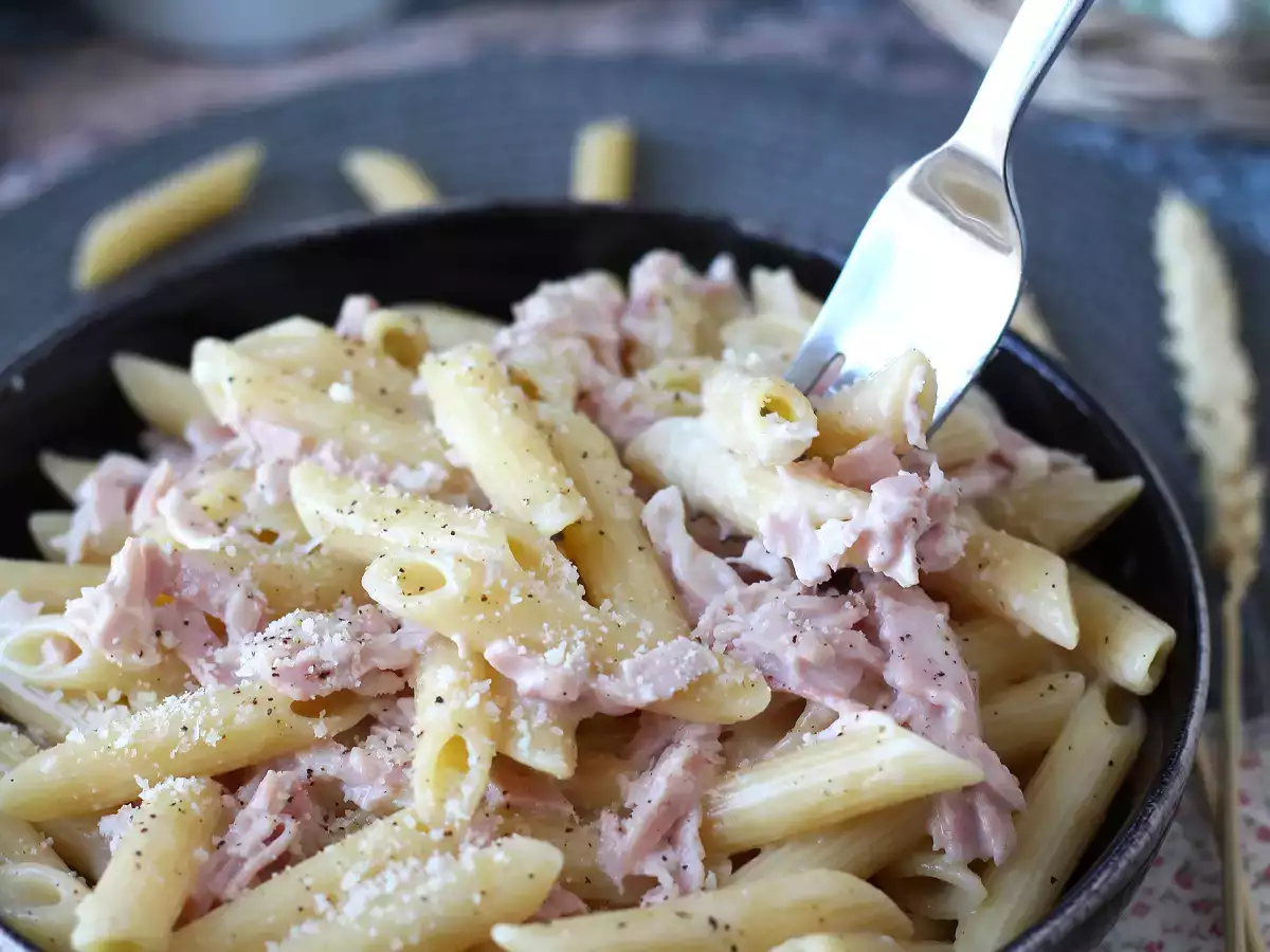Recipe Cream and ham pasta: creamy, quick and irresistible!