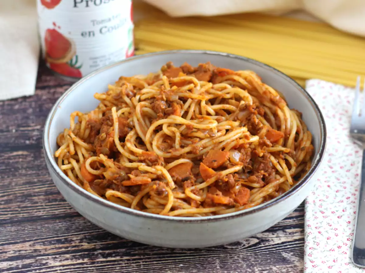 Recipe Vegetarian bolognese for your spaghetti!