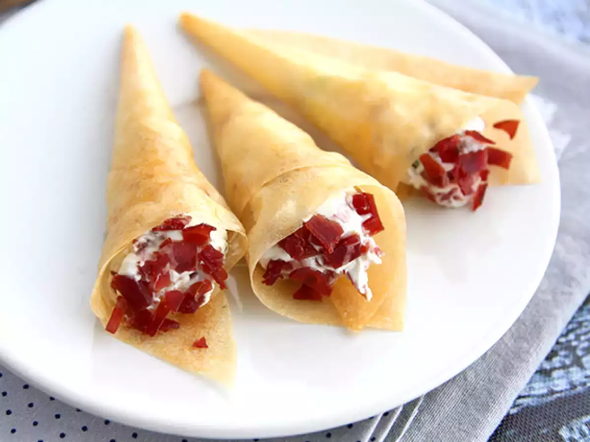 Recipe Brick cones with grisons meat