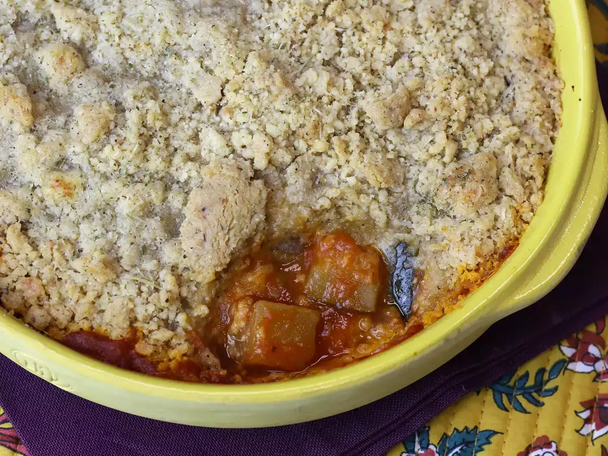 Recipe Ratatouille crumble, a quick and easy dish you'll love!
