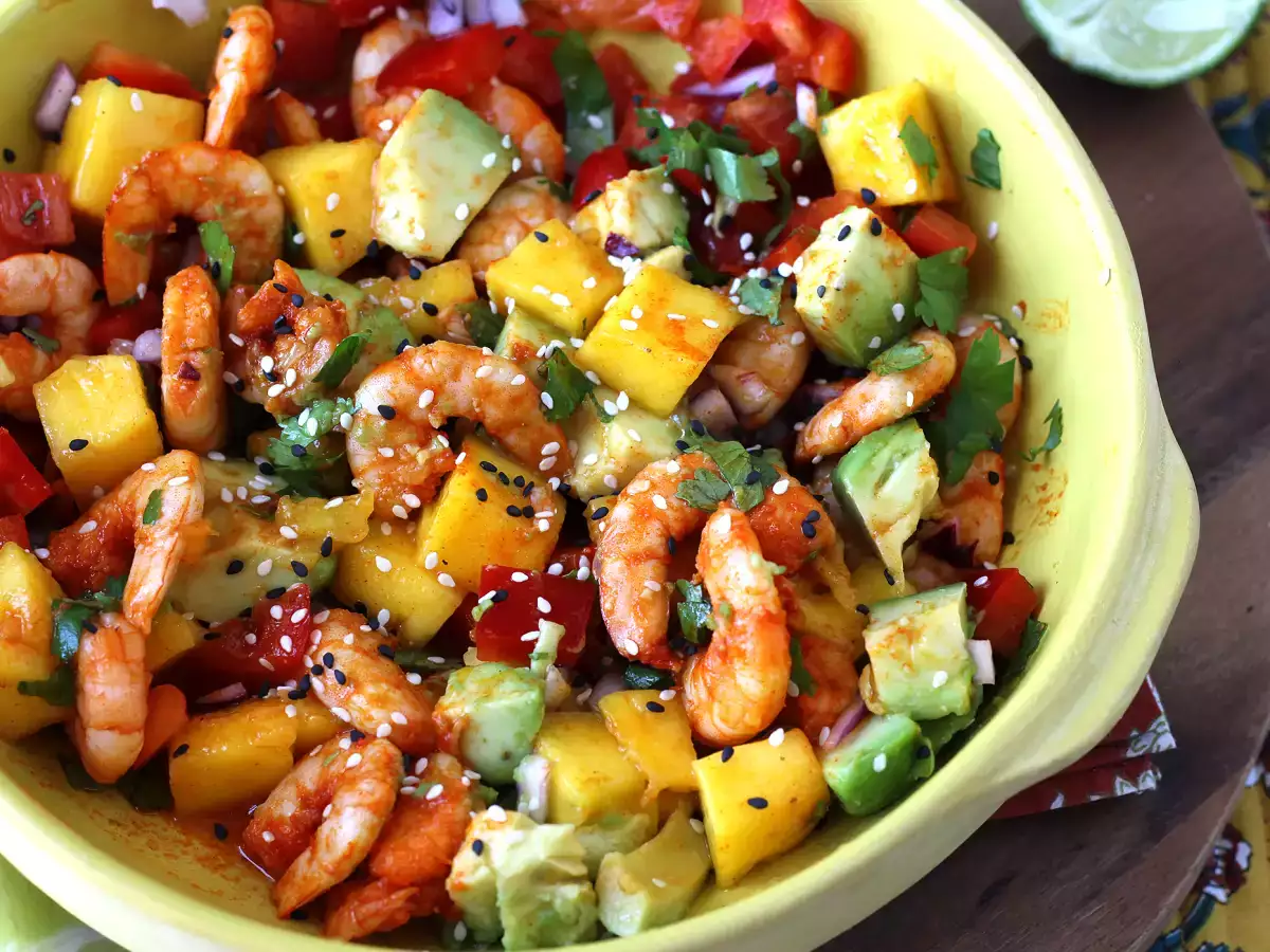 Recipe Shrimp and mango salad, fresh and perfect for summer