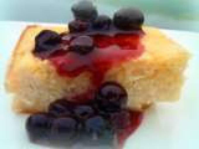 Ina Garten's Baked Blintzes with Fresh Blueberry Sauce
