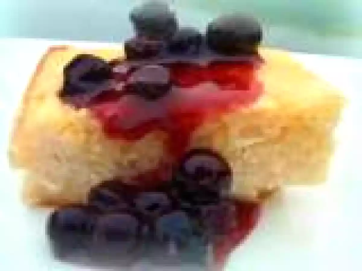 Ina Garten's Baked Blintzes with Fresh Blueberry Sauce