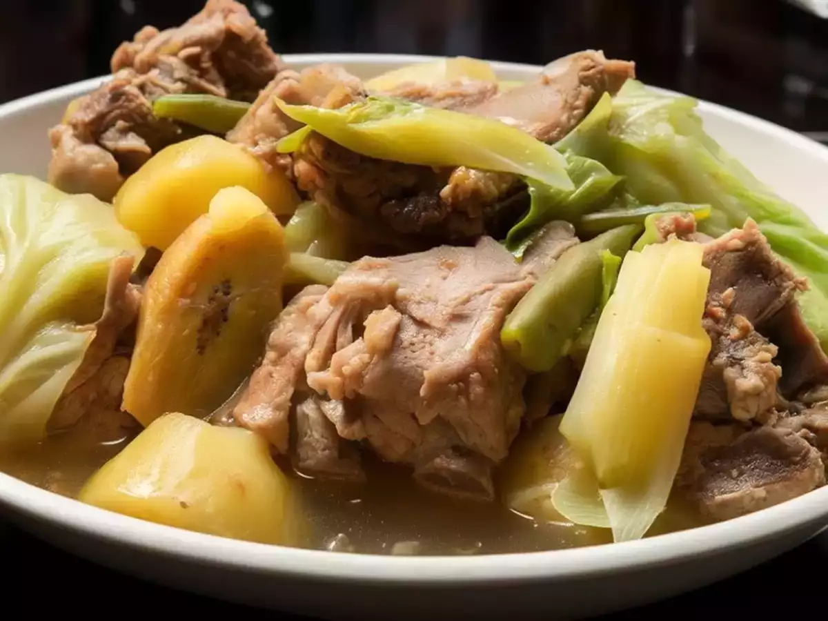 Recipe Linagang baboy (boiled pork with vegetables)