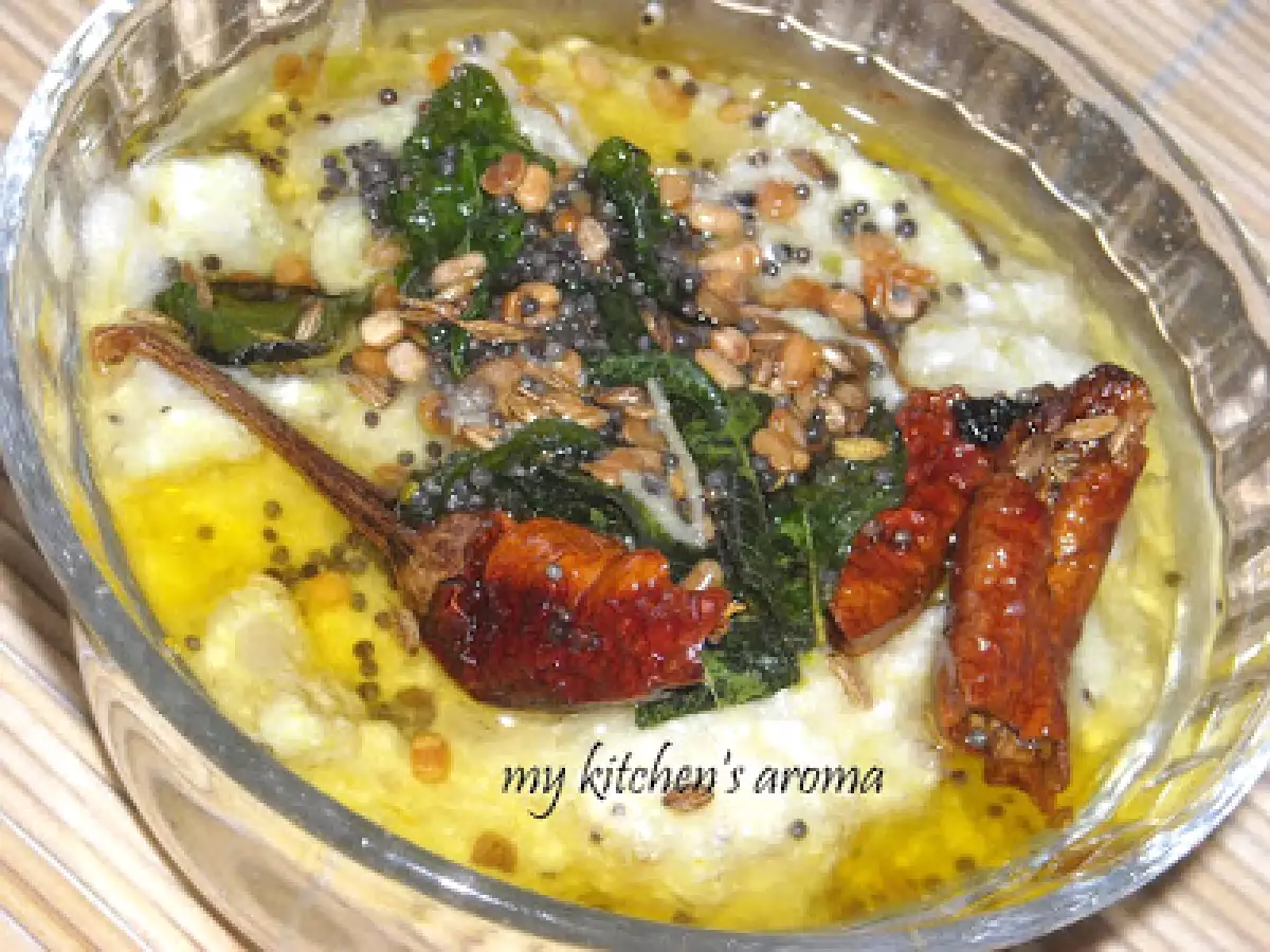 Recipe Aratikaya perugu pachadi / raw banana and curd chutney