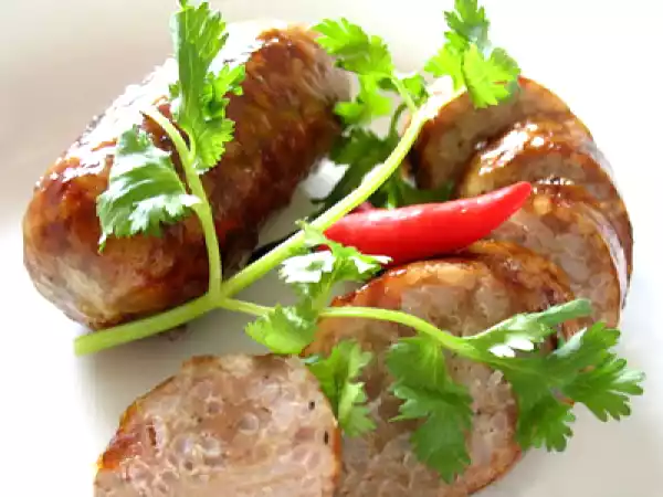 Recipe Thai glass noodles sausage (sai grok woon-sen)