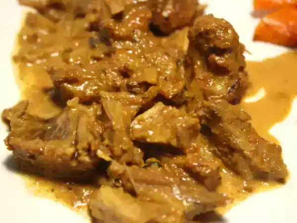 Recipe Milk braised pork shoulder with roasted vegetables