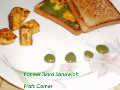 Recipe Paneer tikka sandwich