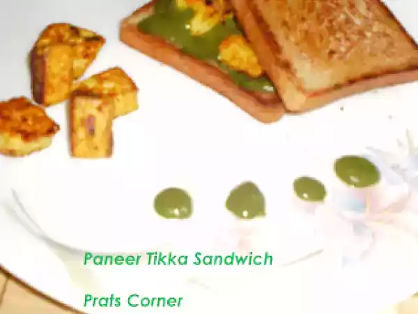 Recipe Paneer tikka sandwich