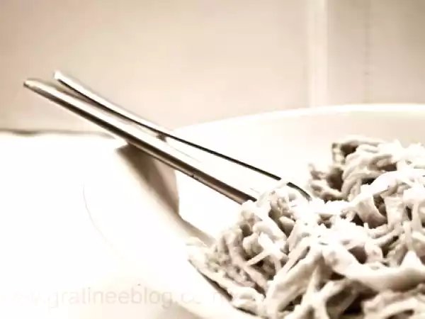 Recipe Marcella hazan's fettuccine in cream and butter sauce served with grilled jumbo prawns