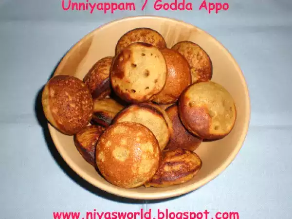 Recipe Unniyappam / godda appo ( with rice flour, whole wheat & jaggery )