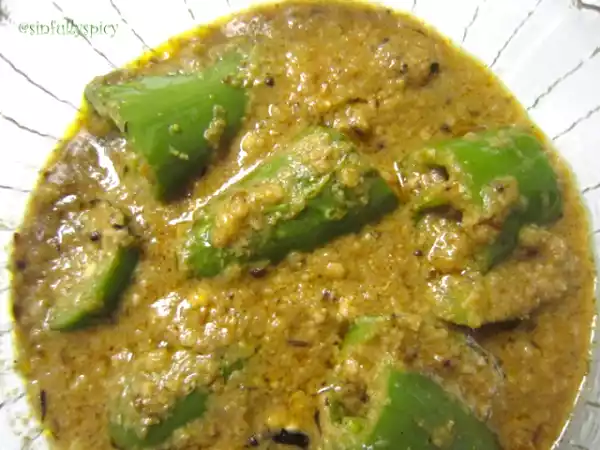 Recipe For spice lovers:mirchi ka salan/green chillies in peanut-sesame sauce