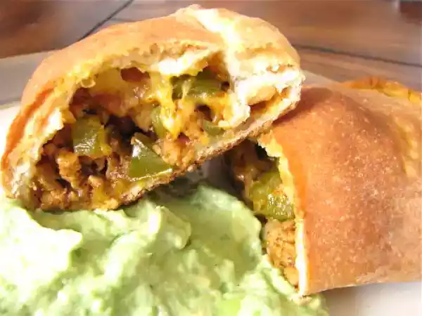 Recipe Taco calzones with avocado cream