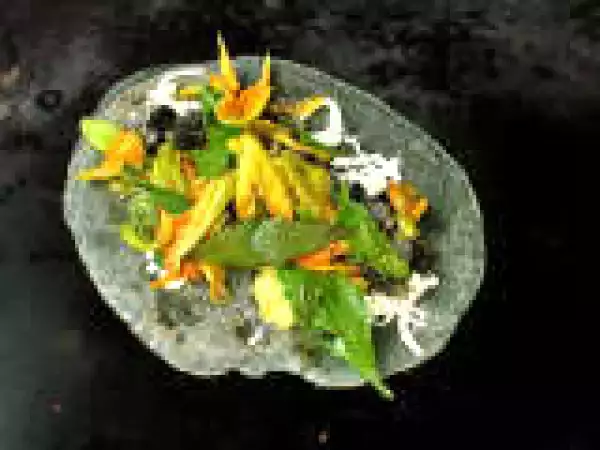 Recipe Hungry in Cholula [2] (Puebla, PUE; Mexico): Blue Corn Quesadilla De Huitla Y Flor