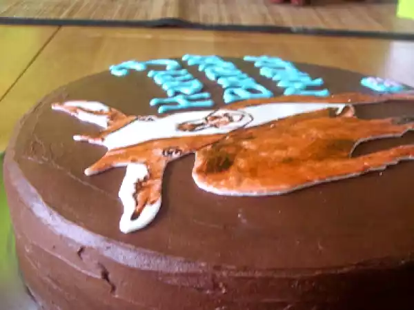 Recipe Chocolate buttermilk cake with chocolate ganache frosting