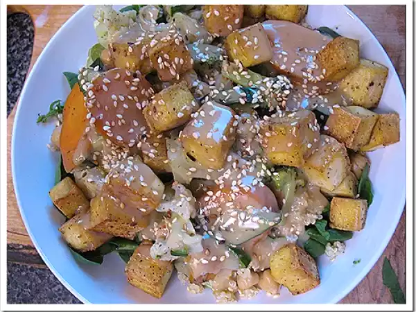 Recipe Sesame society? quinoa tofu veggie bowl (the foundation)