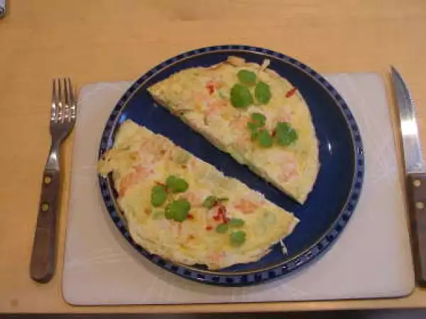Recipe Vietnamese prawn frittata
