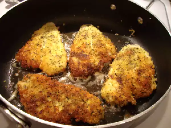 Recipe Cauliflower au gratin w/panko crusted flounder