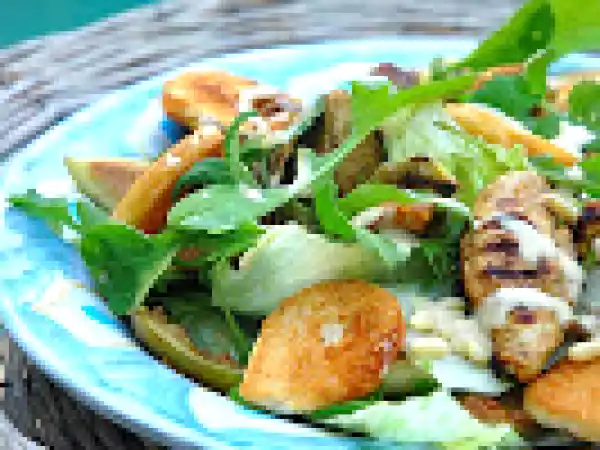 Recipe Grilled chicken, fig and rocket salad