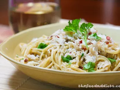 Recipe Crab garlic noodles