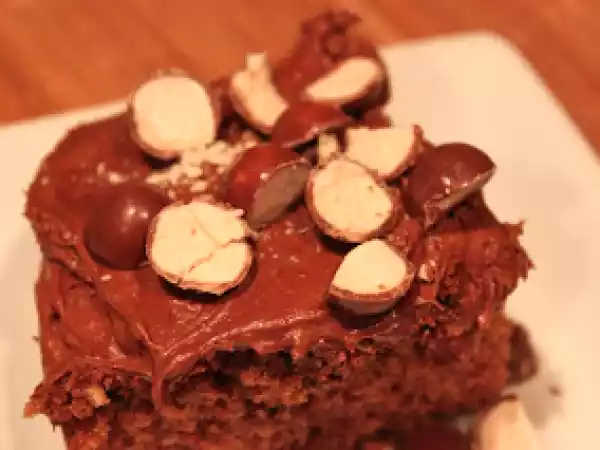 Recipe Chocolate malted milk ball cake