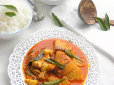 Recipe Meen vevichathu - kottayam style red fish curry