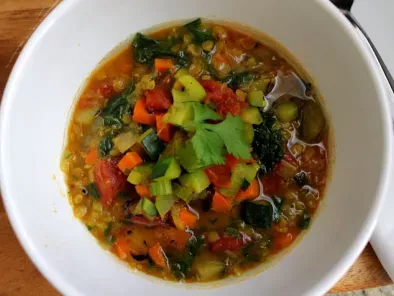 Recipe Red lentil vegetable soup recipe
