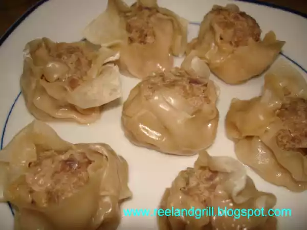 Recipe Beef siomai or shaomai a la jhala (beef and vegetable dumpling)